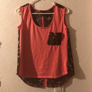 Pink and Leopard tank top